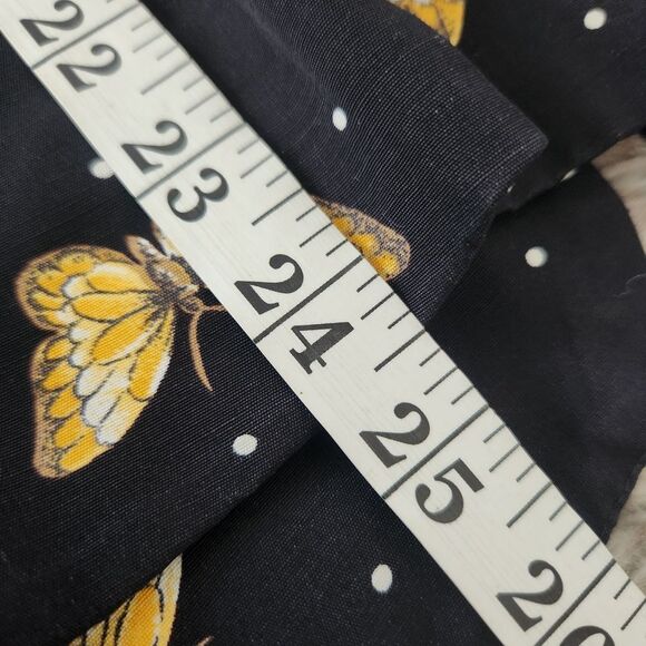 Norton McNaughton Vintage Butterfly Print Suit Vest Black and Yellow Size 12 - Picture 10 of 10